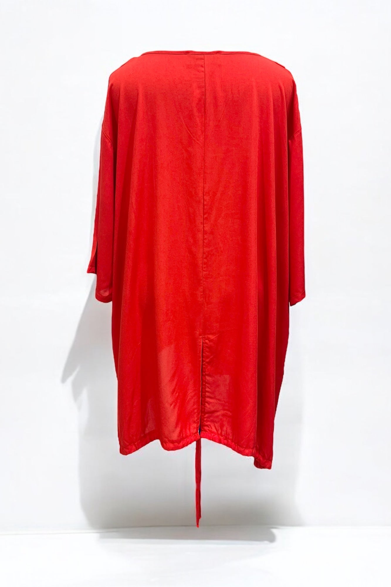 Tunic with drawstring and print