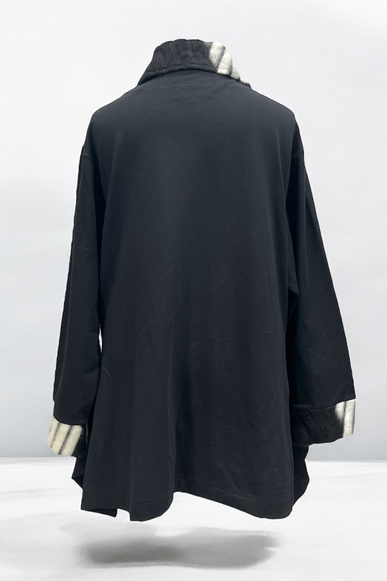 Jacket with patches in imitation wool