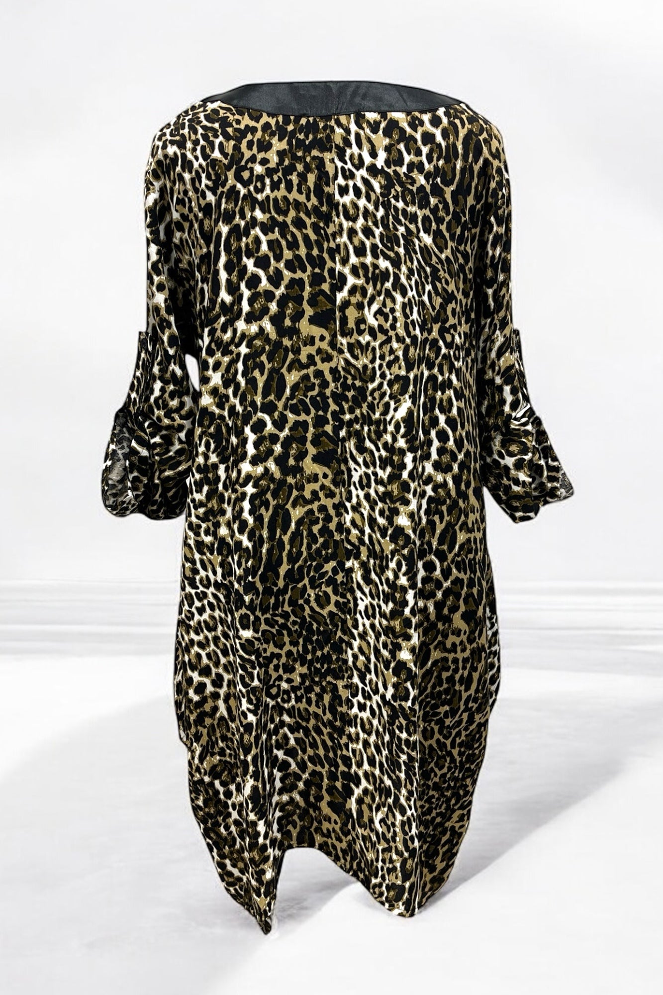 Tunika aus Viskose mit Animalprint