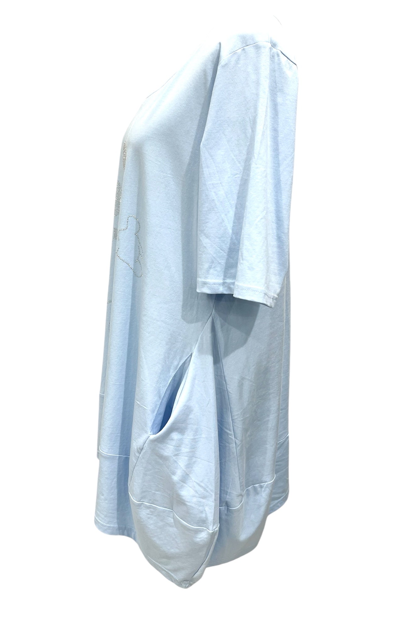 Tunic with rhinestone embellishment