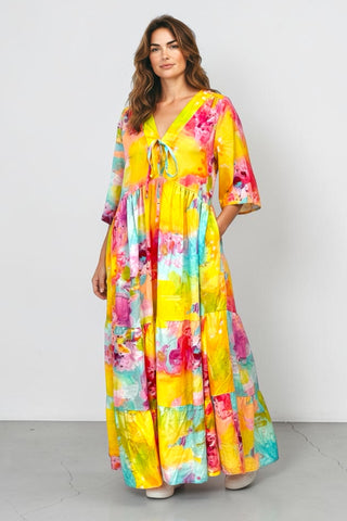 Sommerkleid aus Viskose bis Größe 62 im Boheme-Style bedruckt