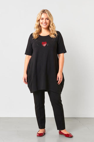 Tunika mit Strass-Applikation