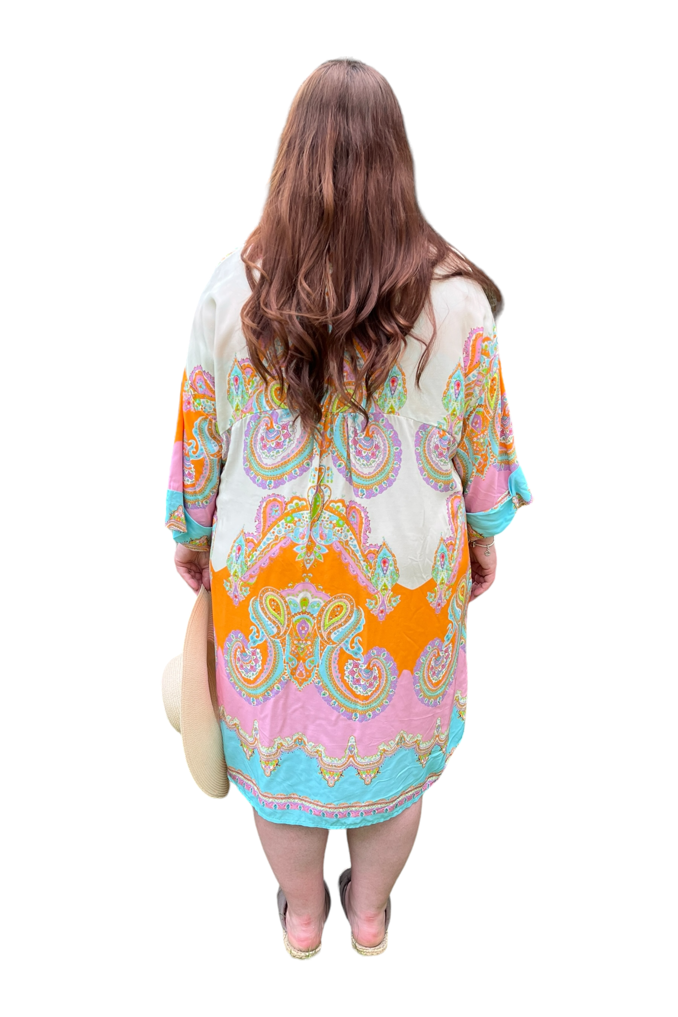 Tunic dress viscose repeat