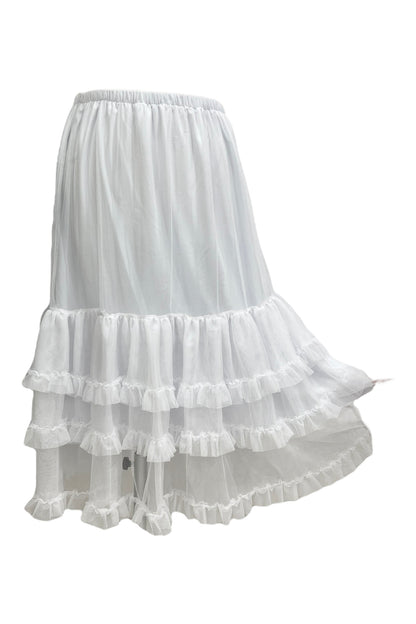 Tulle skirt in white