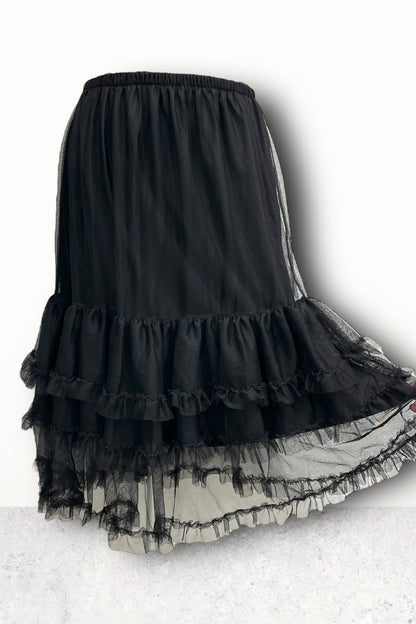 Tulle skirt in black