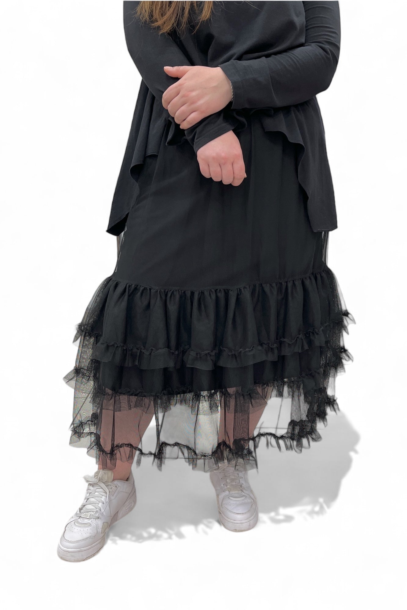 Tulle skirt in black