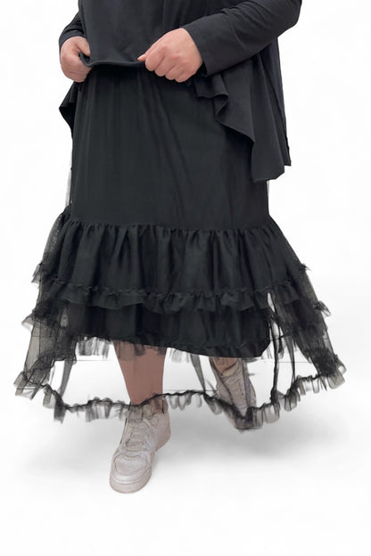 Tulle skirt in black