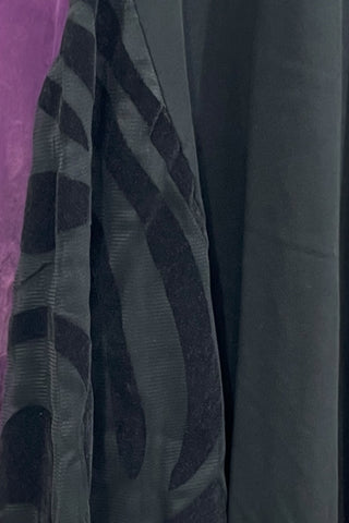 Dress with velour inserts
