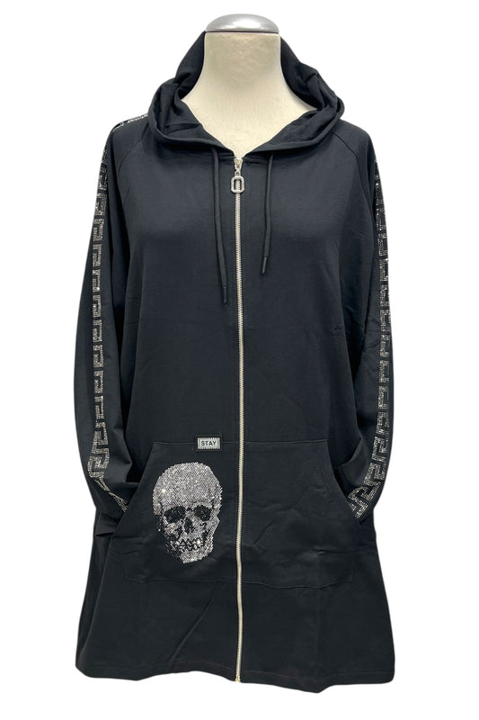 Sweatshirt-Jacke mit Skull