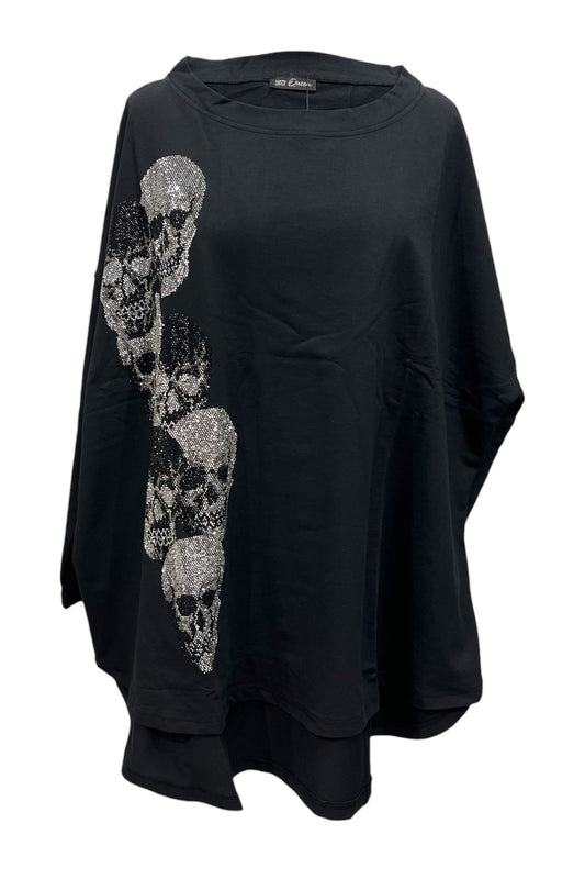 Oversize Shirt mit Skulls