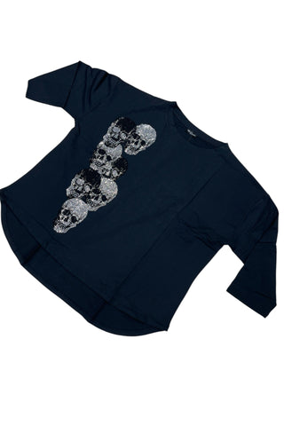 Oversize Shirt mit Skulls