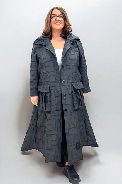 Coat in jacquard design