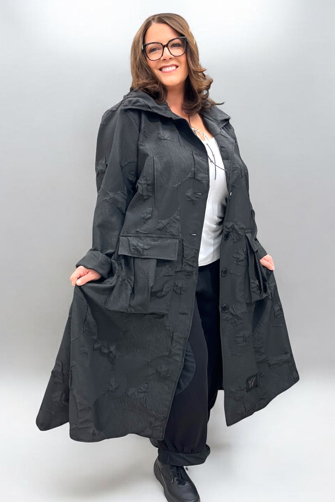 Leichter Sommermantel in Jaquard