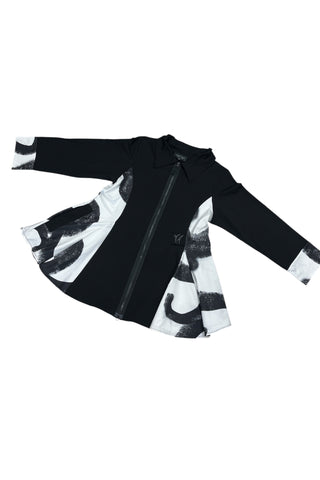 Jacke im Stoff-Mix