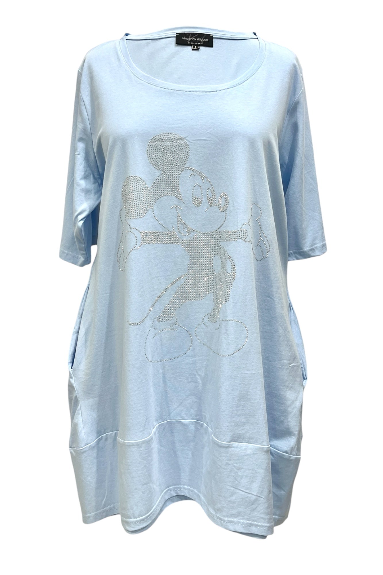Tunic with rhinestone embellishment