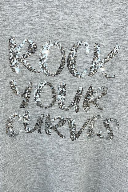 Tunic with sequin embroidery