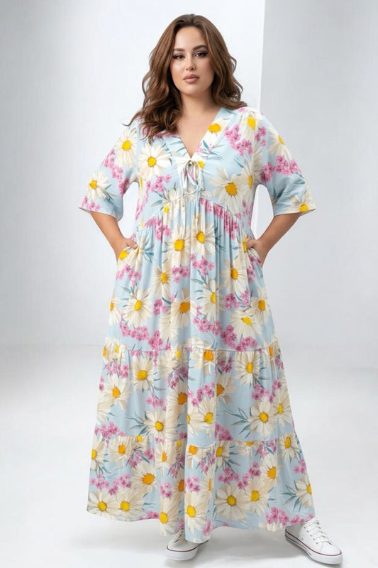Boheme-Kleid aus Viskose