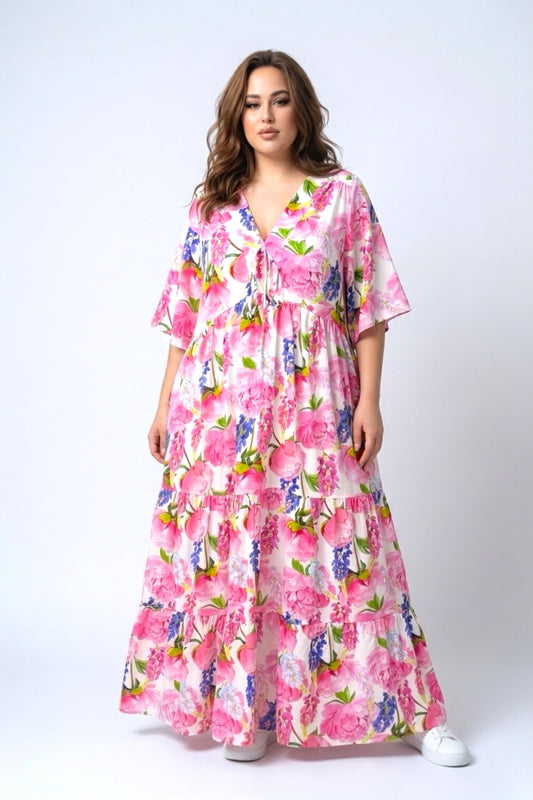 Boheme-Kleid aus Viskose