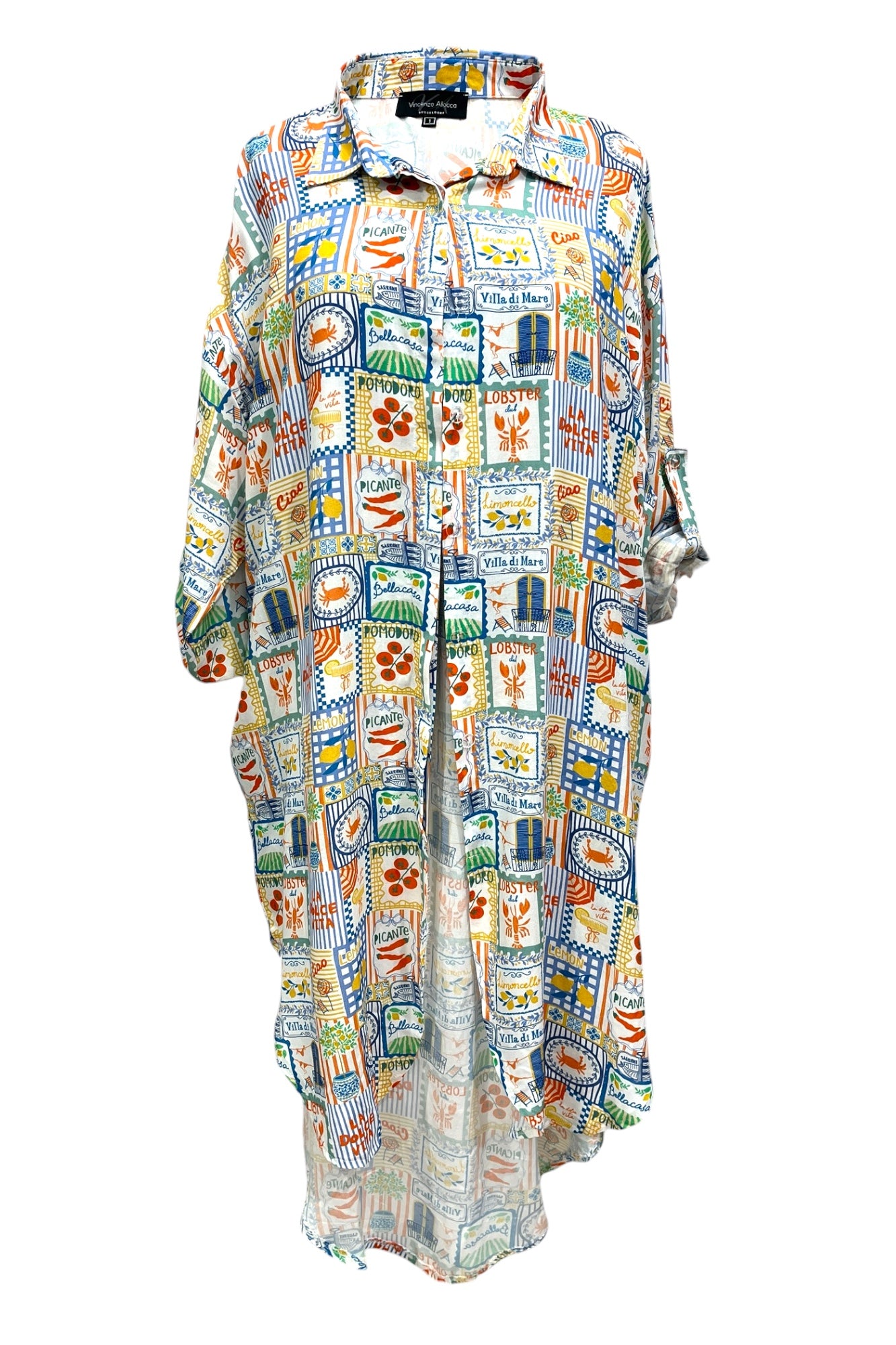 Long-Bluse aus Viskose