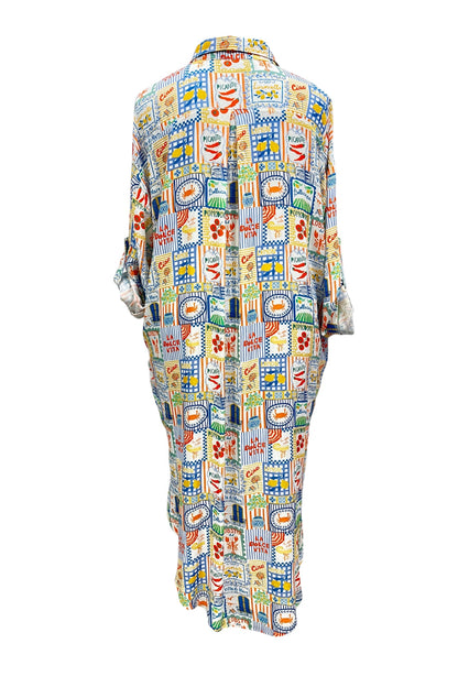 Long-Bluse aus Viskose