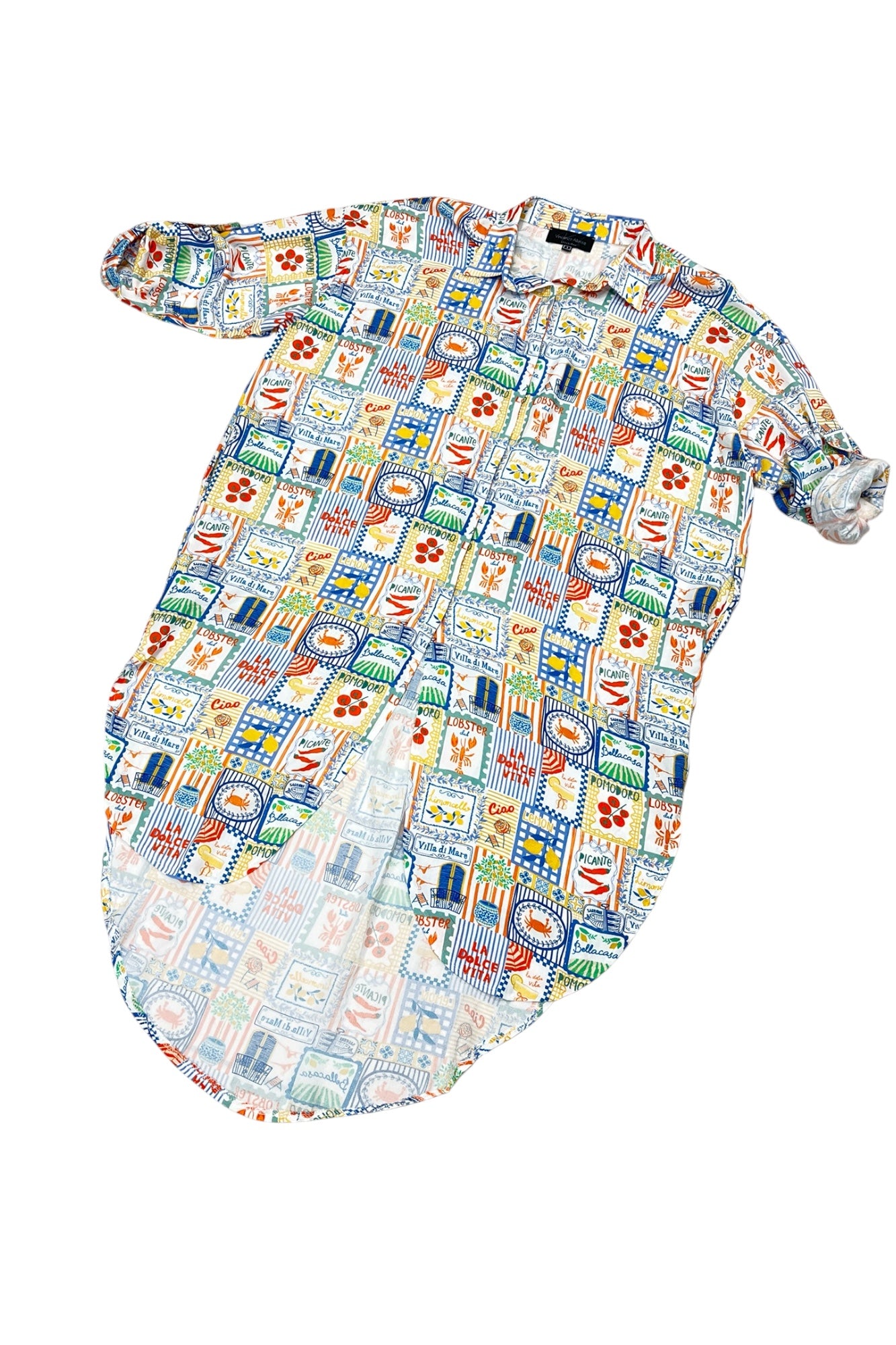 Long-Bluse aus Viskose
