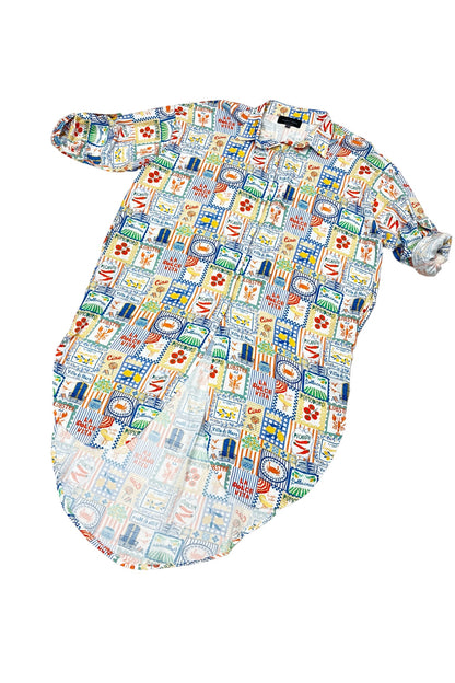 Long-Bluse aus Viskose