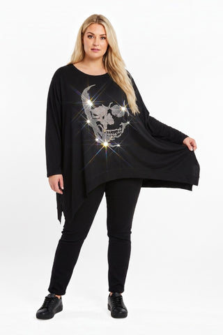 Oversize Shirt mit Strass