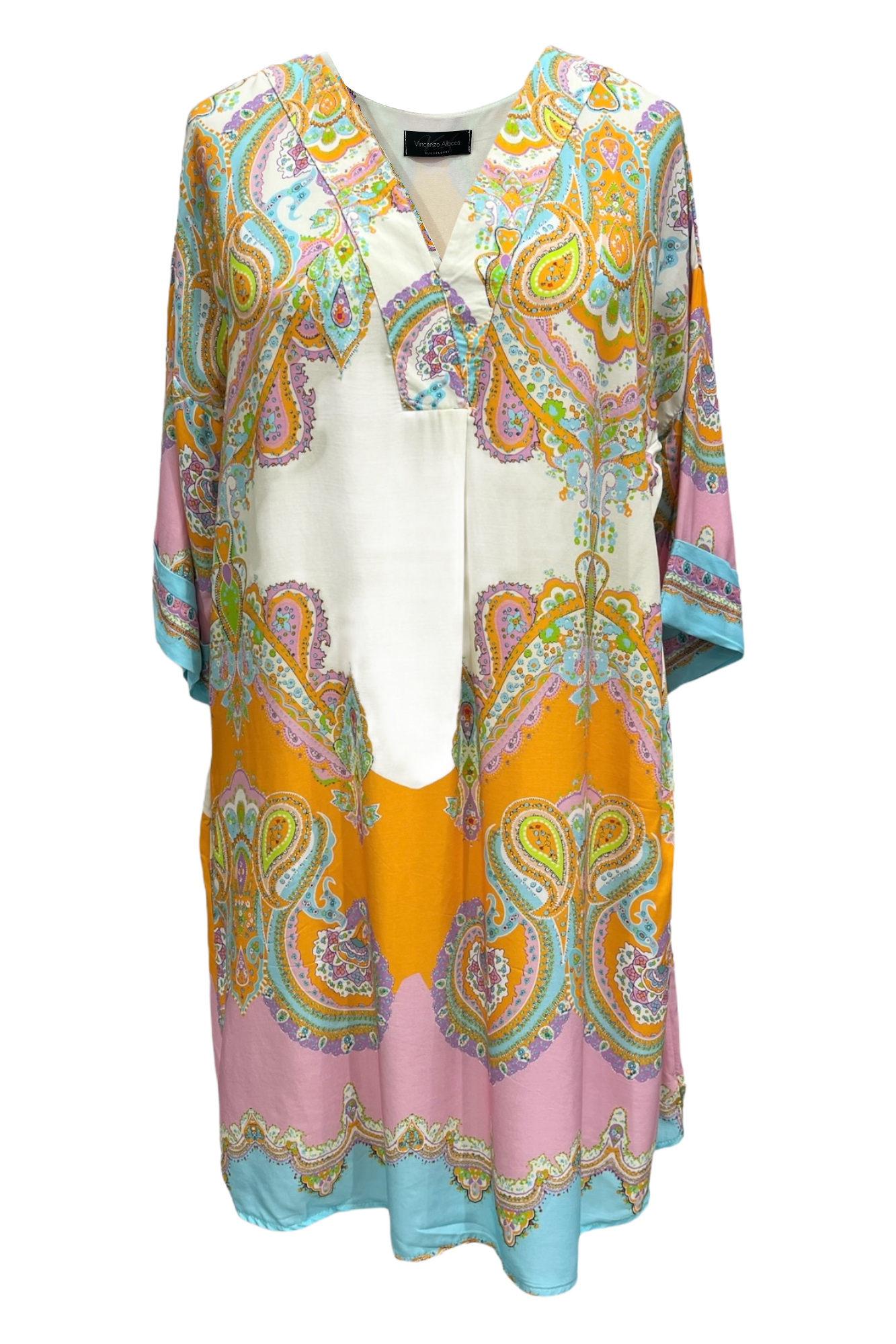 Tunic dress viscose repeat