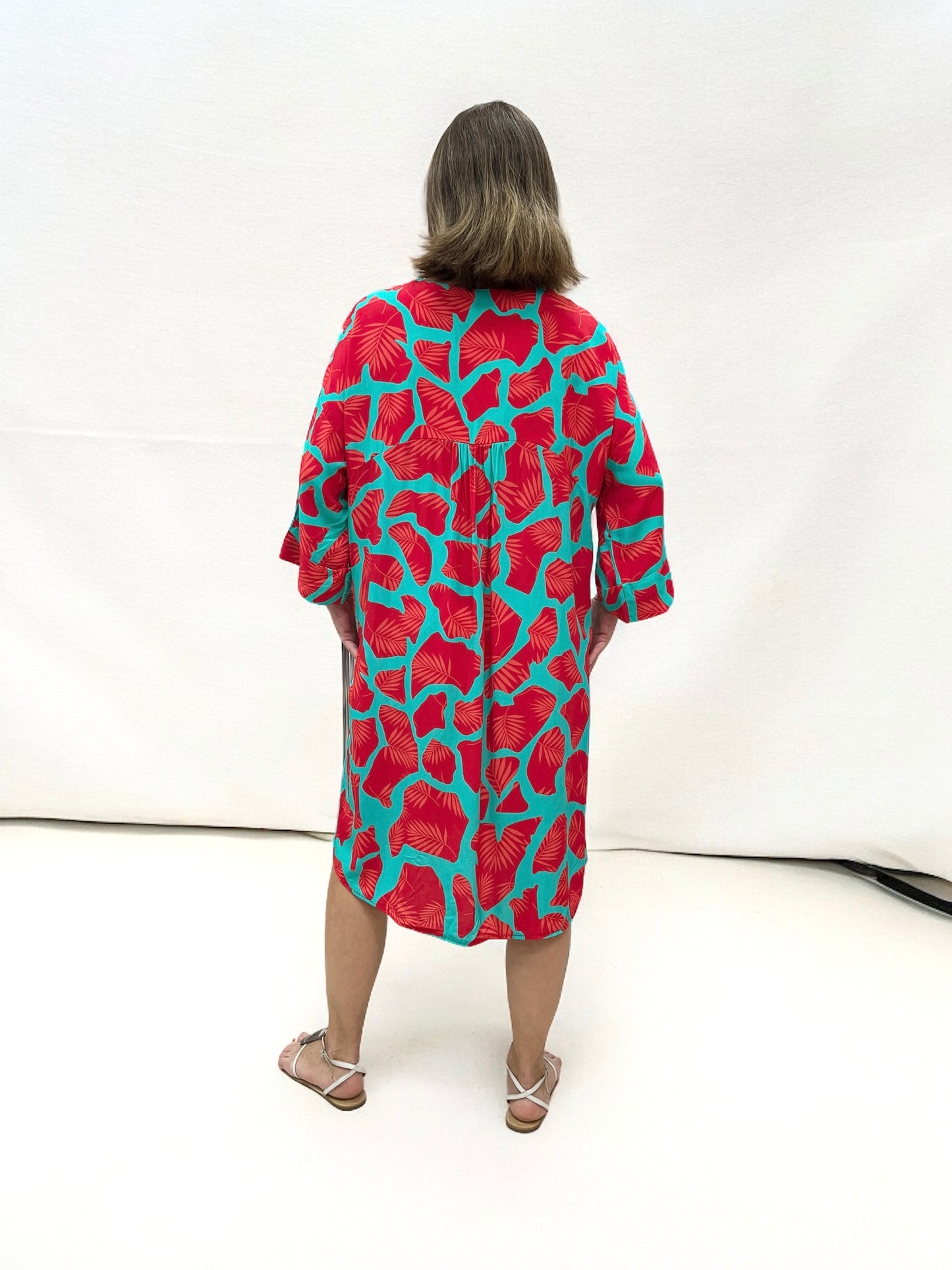 Tunic dress viscose red