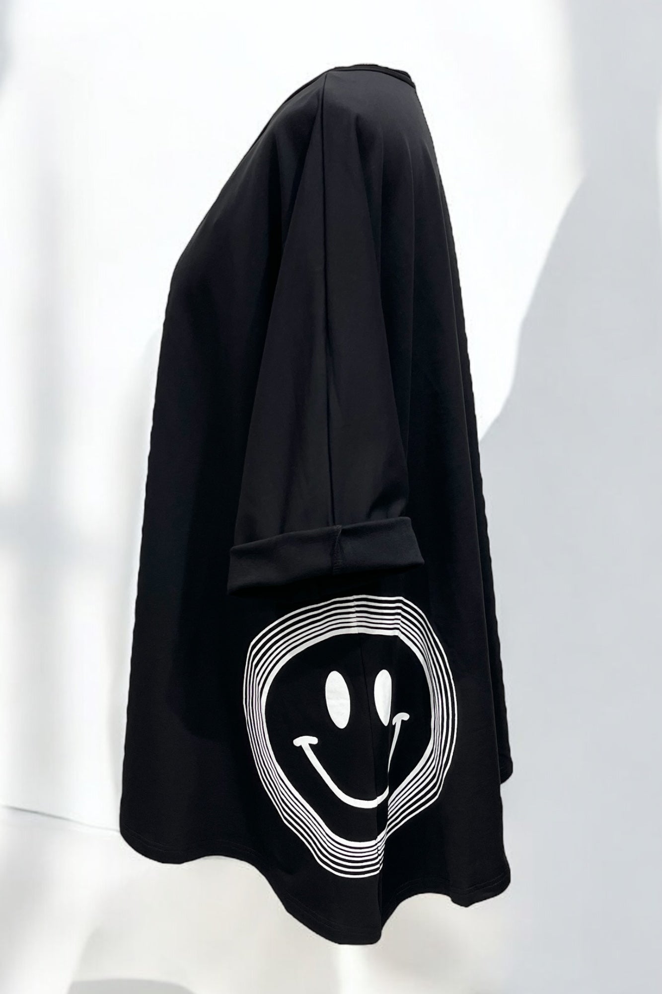 Sweatshirt mit Smiley-Druck