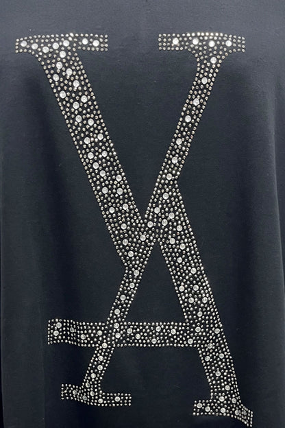 Shirt with Strass-Logo