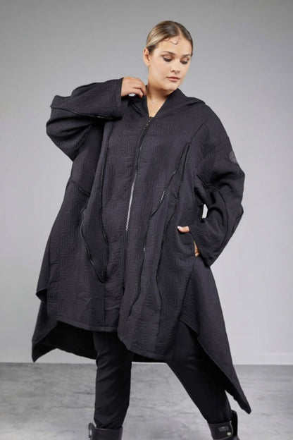 Oversize Coat wit Zip 7009