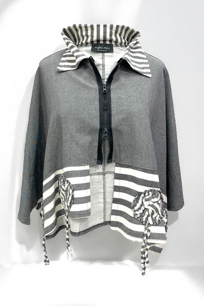 Kurzjacke mit Streifen 503