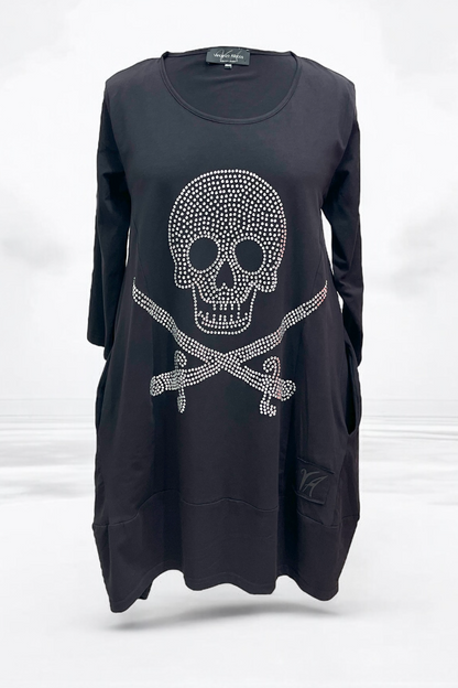 Tunic with skull rhinestones 842