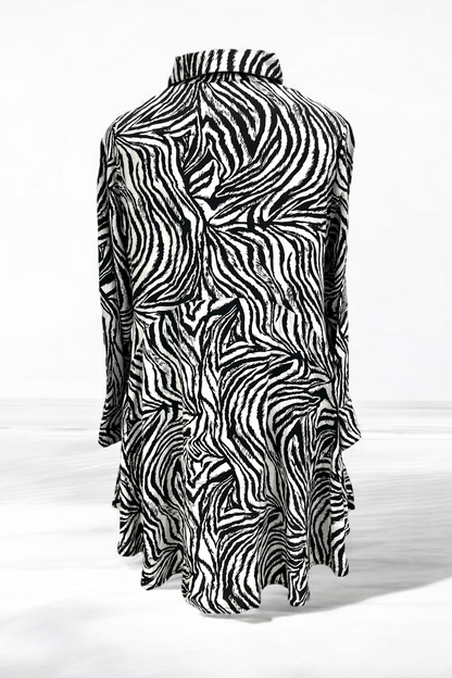 Bluse in Zebra-Print 124