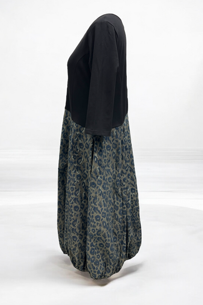 Ballonkleid mit Leo-Print 887