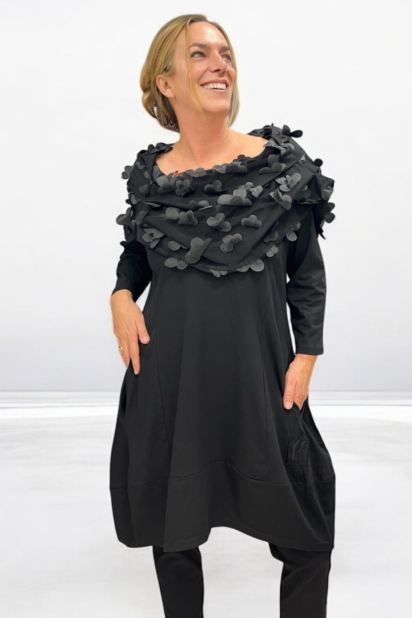 tunic with flower collar 7518