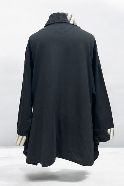 Jacke mit Patches im Wollimitat