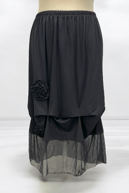 Rock aus Jersey mit Tüll