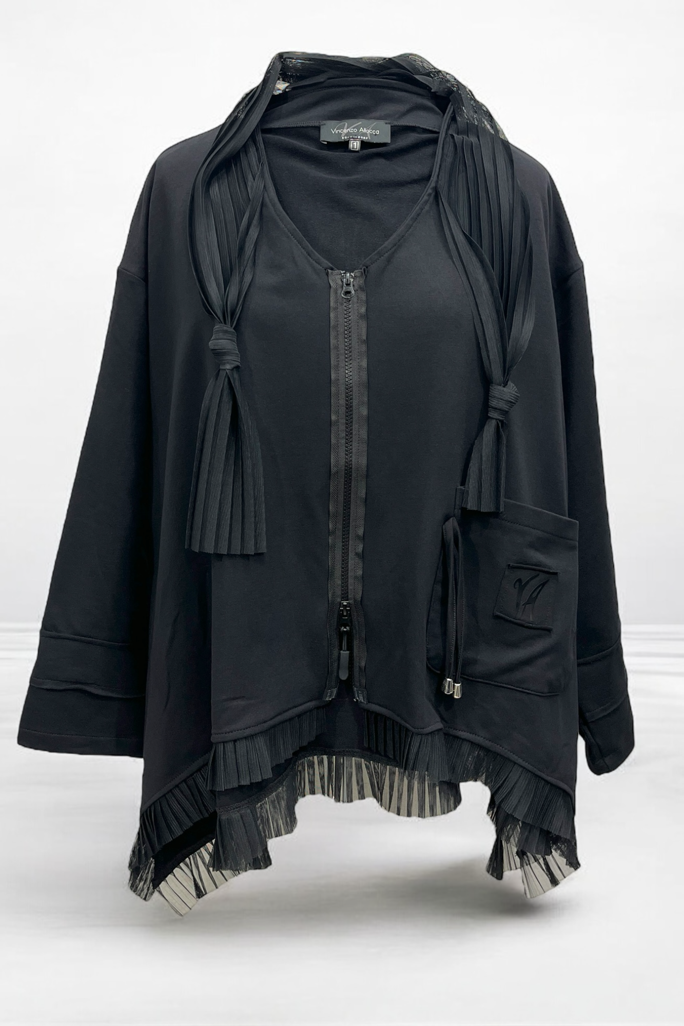 Jacke mit Patches und Tüll