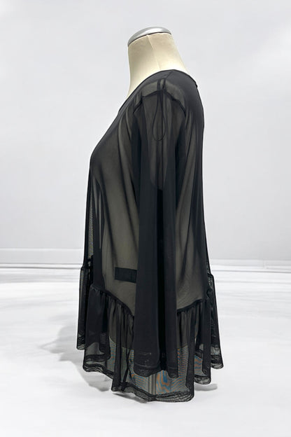 Shirt Mesh mit Volant