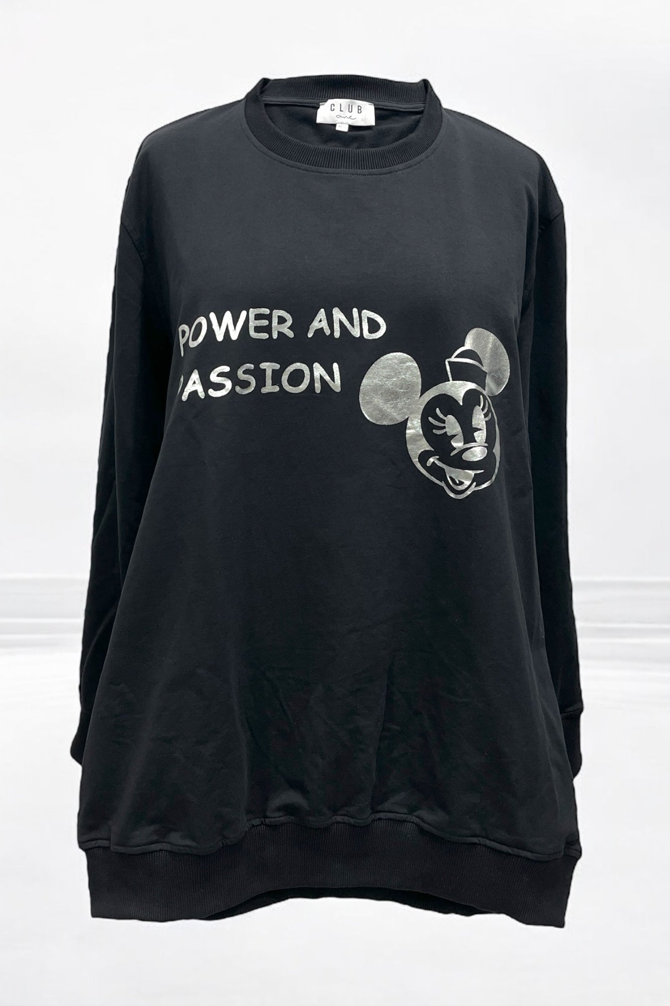 Sweatshirt mit silber-Print