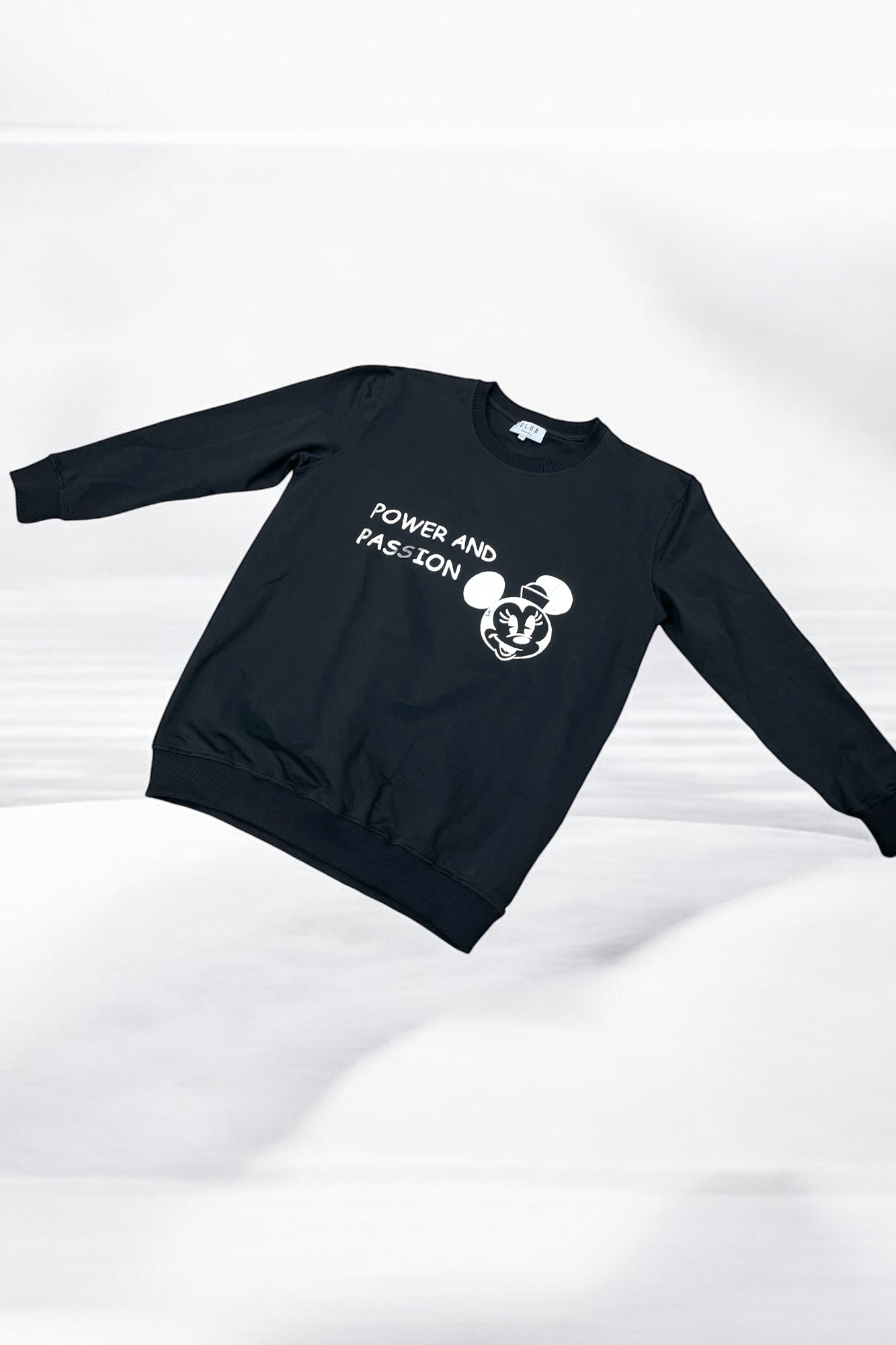 Sweatshirt mit silber-Print