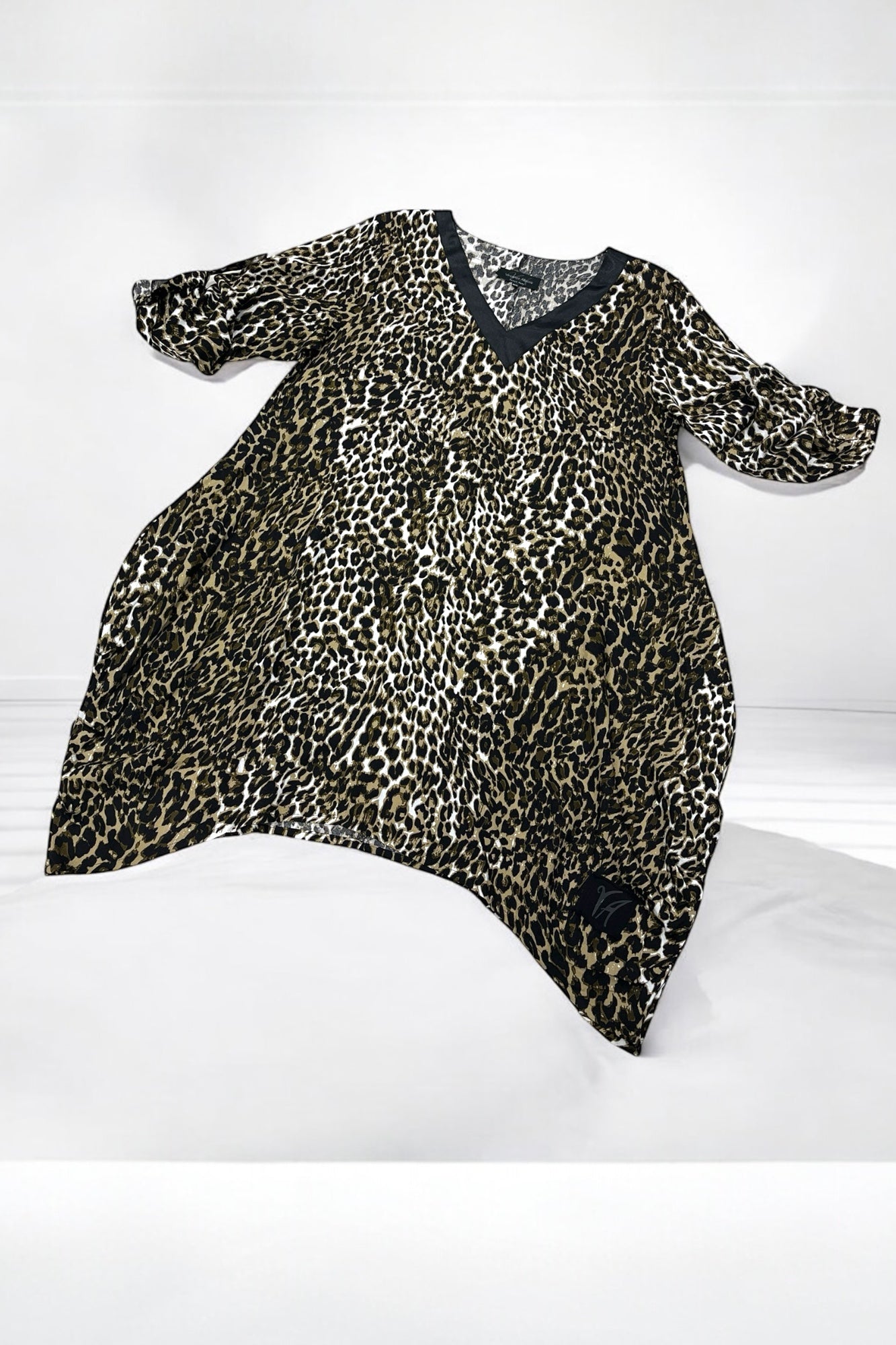 Tunika aus Viskose mit Animalprint