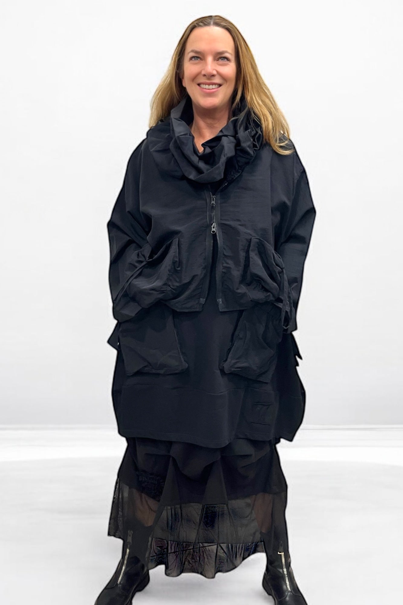 Tunika mit Techno-Kragen