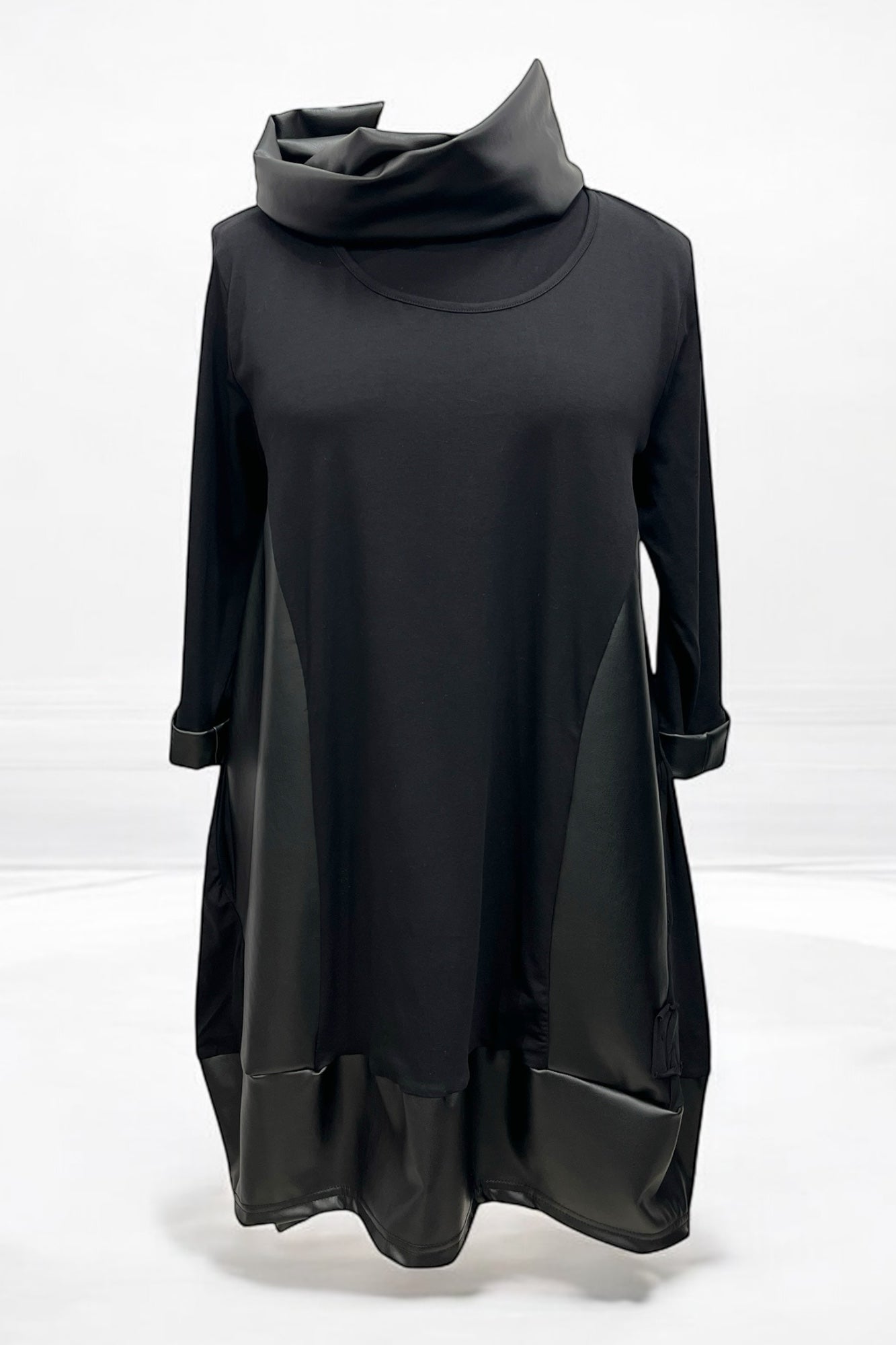 Tunika mit Lederimitat