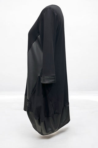 Tunic with imitation leather
