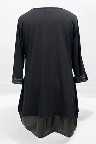 Tunic with imitation leather