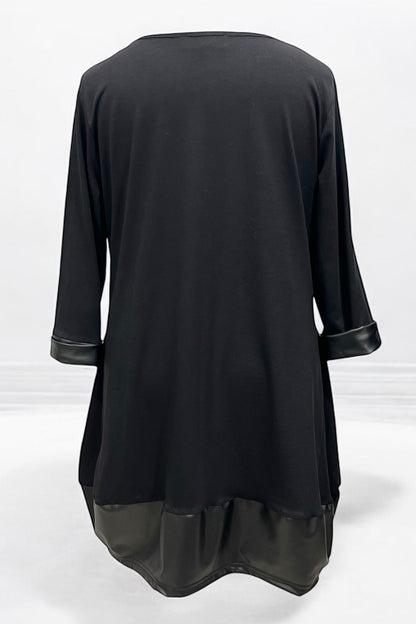 Tunika mit Lederimitat