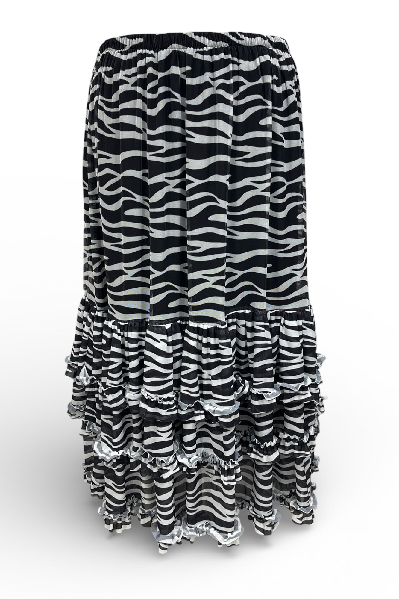 Rock aus Mesh im Animal-Print